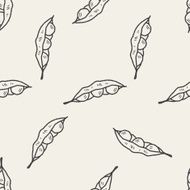 Peas doodle seamless pattern background N5