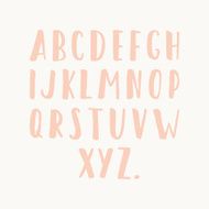 Simple hand drawn letters