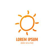 Vector Summer Sun Logo Design Template N2