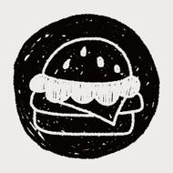 hamburger doodle drawing N6