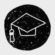 graduation hat doodle drawing N6