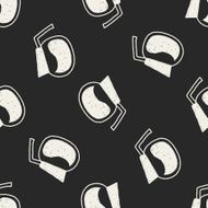 coffee doodle drawing seamless pattern background N9