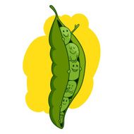 pea pod caricature