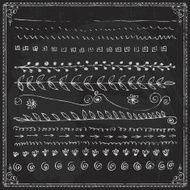 Hand-drawn line border set N19