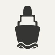 Flat in black and white mobile application buoy N2