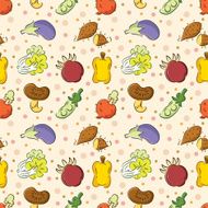 seamless Vegetables pattern