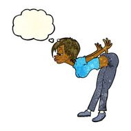 cartoon sexy woman with thought bubble N18