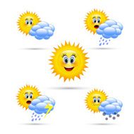 Cartoon weather icons