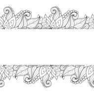 Vector Seamless Monochrome Floral Background N2
