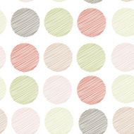Polka dot background seamless pattern embroidery stitches on white background