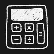 calculator doodle drawing N6