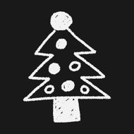 Christmas tree doodle drawing N24