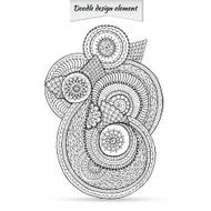 Henna Paisley Doodle Floral Design Element