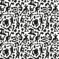 monsters - seamless vector background