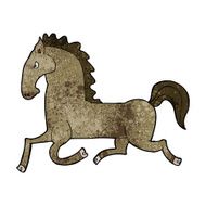 cartoon running horse N3