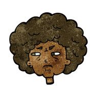 cartoon bitter old woman N12