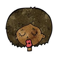 cartoon woman with eyes closed N6