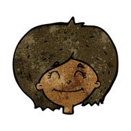 cartoon happy female face N115