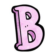 Cartoon Letter B N18
