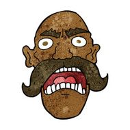 cartoon angry old man N102