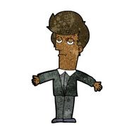 cartoon bored man N28