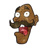 cartoon frightened old man N25