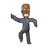 cartoon angry old man N103