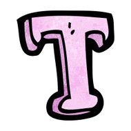 Cartoon Letter T N13