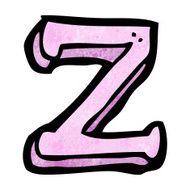 cartoon letter z N10