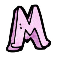 Cartoon Letter M N14