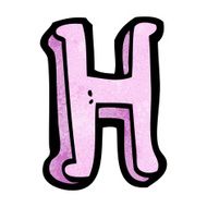 Cartoon Letter H N12