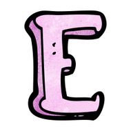 cartoon letter e N10