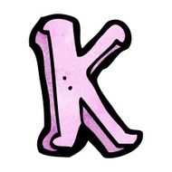 cartoon letter k N11