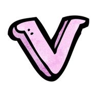Cartoon Letter V N13