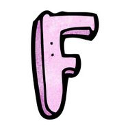 Cartoon Letter F N12