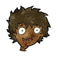 cartoon crazy excited woman N12