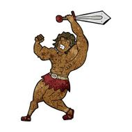 cartoon barbarian hero N6