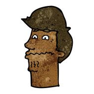 cartoon nervous man N105