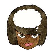 cartoon woman thinking N29