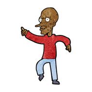 cartoon angry old man N104