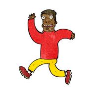 cartoon terrified man N179