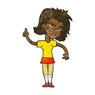 cartoon woman with idea N176