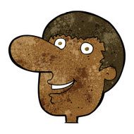 cartoon happy male face N12