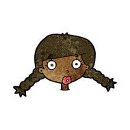 cartoon confused female face N6