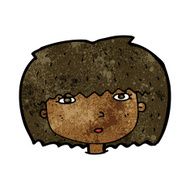 cartoon female face N95