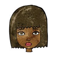 cartoon female face N96