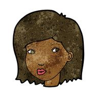 cartoon female face N97