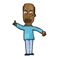cartoon man issuing stern warning N7