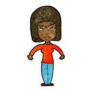 cartoon woman shrugging shoulders N311