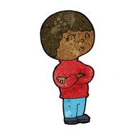 cartoon boy with folded arms N14